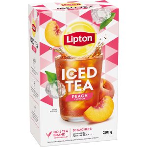 Sachets de Thé Glacé à la Pêche LIPTON, paquet de 20 sachets 280g