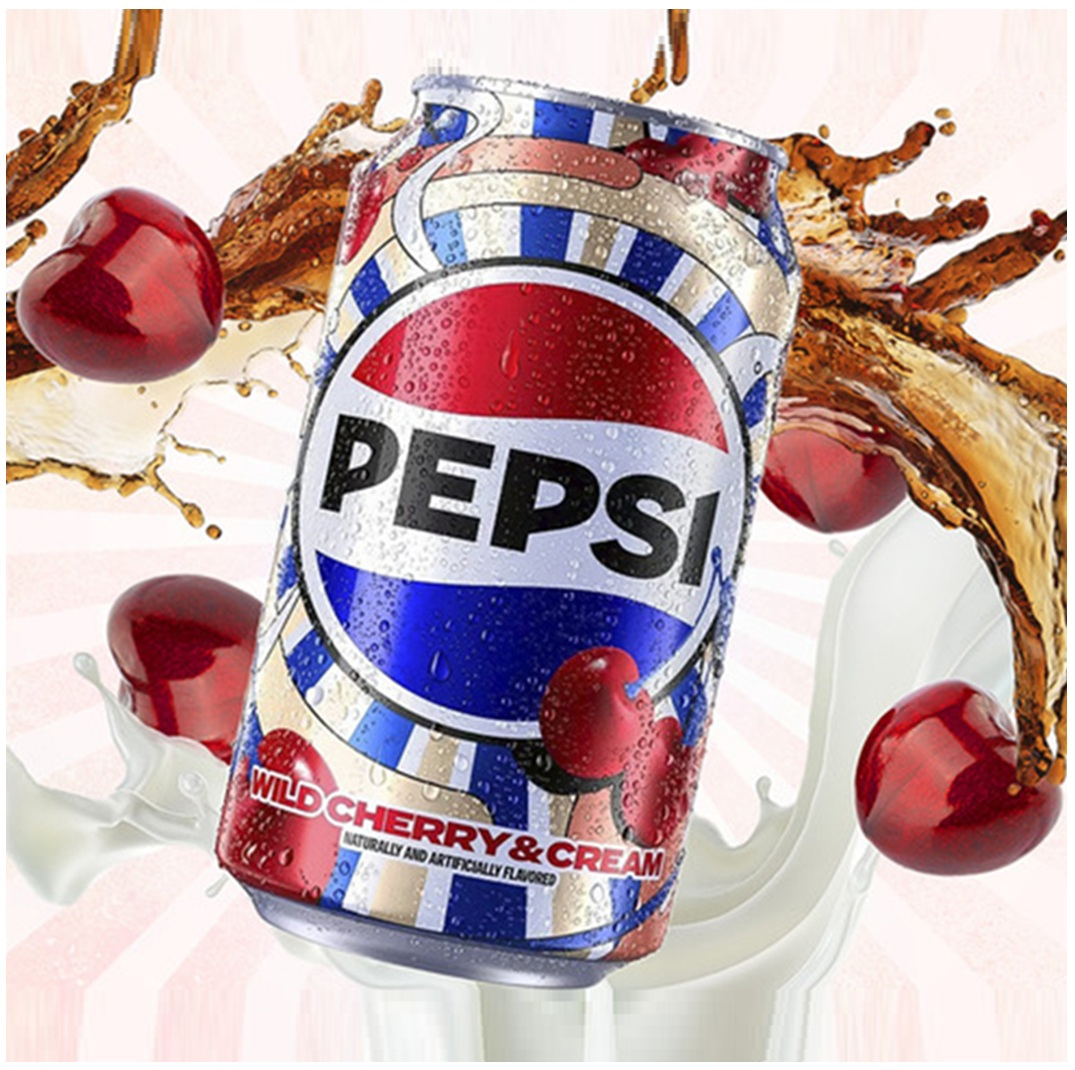 Boisson cerise PEPSI Wild Cherry & Cream soda 355ml – Image 2