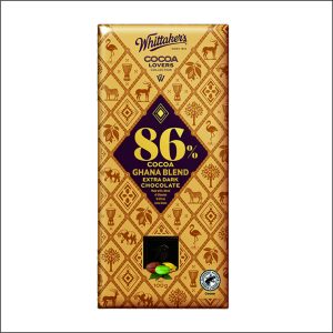 Tablette choco noir 86% Ghana WHITTAKER'S 100g