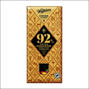 Tablette chocolat noir 92% Ghana WHITTAKER'S 100g