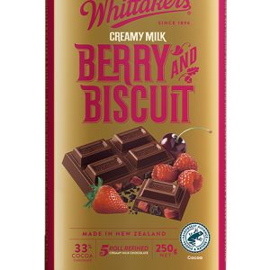 Tablette de chocolat baies et biscuits WHITTAKER'S 250g