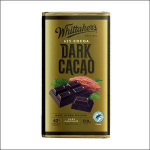 Tablette chocolat noir 62% cacao WHITTAKER'S 250g
