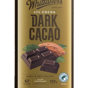 Tablette de chocolat noir 62% cacao WHITTAKER'S 250g