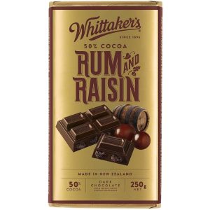 Tablette de chocolat Rum & Raisins WHITTAKER'S 250g