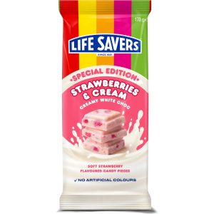Tablette de chocolat blanc LIFE SAVERS Fraises et Crème 170 g