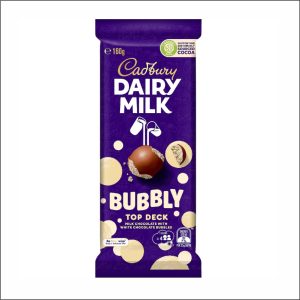 Tablette Chocolat CADBURY Bubbly Top Deck 160g