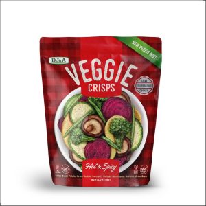 Veggie Crisps, Hot & Spicy, 90g DJ&A